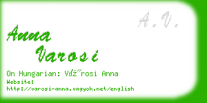 anna varosi business card